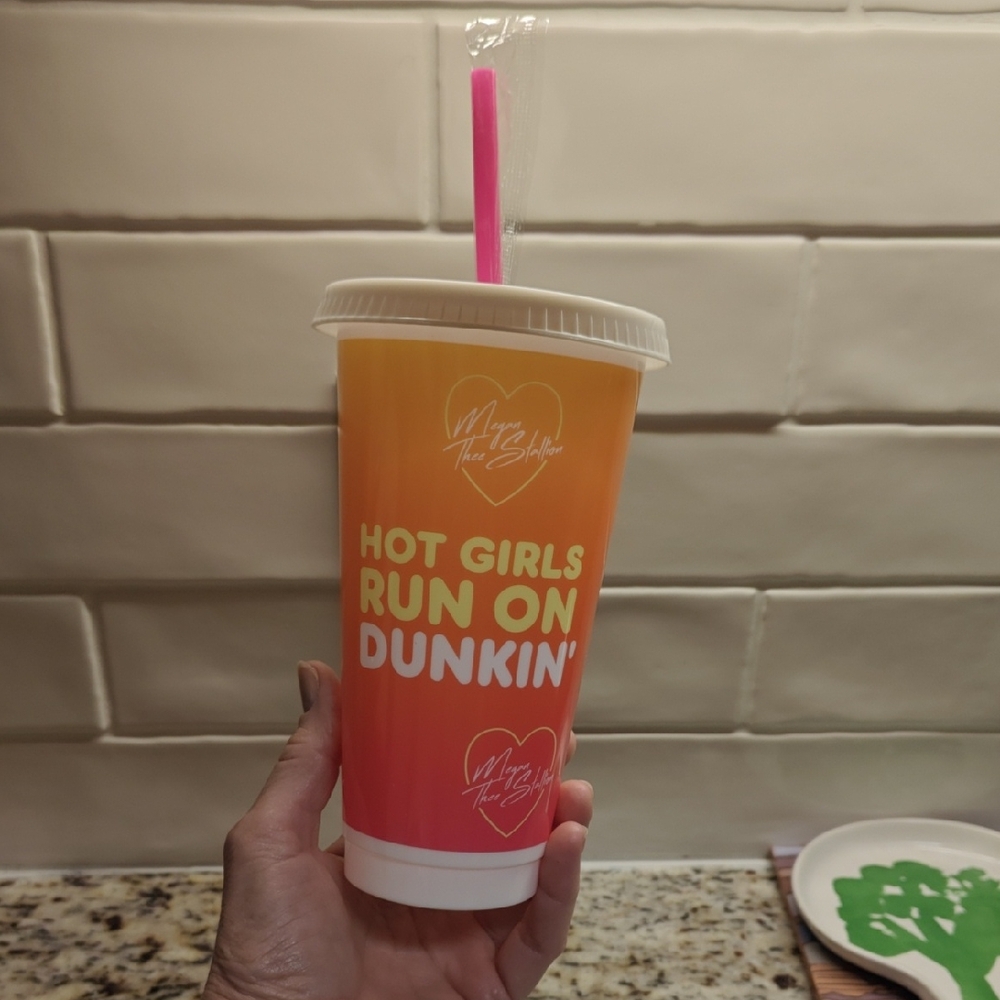 NEW Dunkin' Donuts Megan Thee Stallion Hot Girls Run On Dunkin' Reusable Tumbler